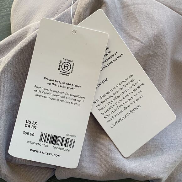 ATHLETA SeaSoft 1/4 Zip Sweatshirt 3X athleisure zip front high neck lavender. - Picture 8 of 9